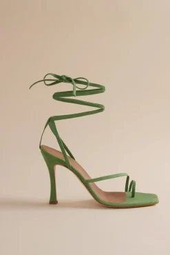 Bike Shoe In Green Suede