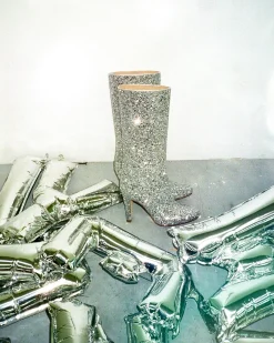 Elevator Boot In Disco Dust Glitter