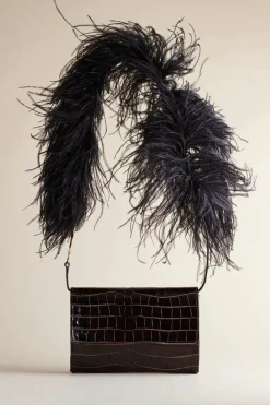 Lijadu Bird Bag In Espresso Croc