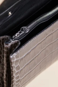 Lijadu Bird Bag In Grey Croc