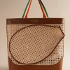 Negril Tennis Club Tote In Rattan